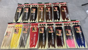 BELEZA 3X Vert EZ Usine En Gros Bas Prix Préétiré <span class=keywords><strong>Afro</strong></span> Extension De Cheveux Basse Température Doux Synthétique Crochet Cheveux En Vrac - Product Image 5