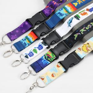 Wholesale High Quality <b>Polyester</b> <b>Lanyards</b> Custom Logo Double Clip ID Card Holder <b>Lanyard</b> for Sport - Product Image 1