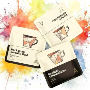 Custom Logo Matte <strong>Black</strong> Aluminum <strong>Small</strong> <strong>Bags</strong> Packaging Sachet for Samples Food Grade Coffee Tea Herbal Snack Mylar Zipper <strong>Bags</strong> - Product Image 5
