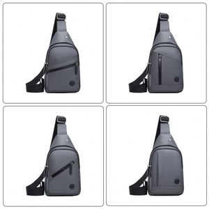 Custom Men's Luxury Sling Bag Black Nylon Waterproof Crossbody Chest Backpack with Logo - Product Image 5