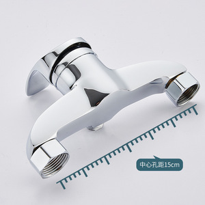 Set doccia in ottone deviatore doccia pioggia Kit testa e maniglia tubo telescopico Colonne De doccia colonna bagno cromato - Product Image 3