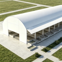 Abri en dôme pour bétail, chevaux et animaux, en tissu PVC et structure en acier, tente extérieure