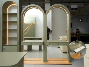 Mobilier de salon de coiffure sur mesure |   Stations de coiffure, postes de travail et vitrines |   Solution complète pour l'aménagement de salons - Product Image 1