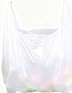 Plain T-Shirt Plastic Bags with Handles Clear Poly Singlet Bags Biodegradable Promotional for Convenient Storage & Organization
