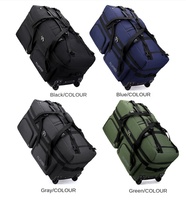 Sac de voyage à roulettes professionnel extra large, sac de voyage en nylon durable, sac de voyage à roulettes robuste avec roues, bagages surdimensionnés
