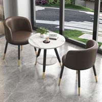 Meubles de salon d'hôtel modernes, bureau de conférence, prix de gros, petite table ronde à manger et chaises à vendre avec 2 chaises