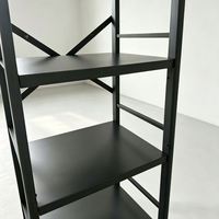 Étagères métalliques grises à cinq niveaux, montage facile, étagère de rangement en métal, renfort en X, étagères utilitaires pour usage commercial