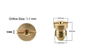 Buse d'orifice pour canon à mousse et fabricant de mousse universel, buse à filetage de 1,1 mm et filtre en maille pour lance à mousse, 3000 PSI - Product Image 2