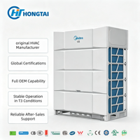 Système de climatisation multi-zones à pompe à chaleur à inverter DC complet Hongtai T3 52 ° Unité extérieure VRF C R32 8-134HP pour bâtiment commercial HVAC