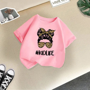 Thời Trang Giá Rẻ 2024 Cô Gái Ngắn Tay Áo T-Shirt Trẻ Em Mới 'Quần Áo Hàng Đầu Bé Giản Dị Toddler Trẻ Em Quần Áo T-Shirt - Product Image 5