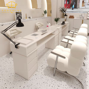 <span class=keywords><strong>Mesa</strong></span> <span class=keywords><strong>de</strong></span> salón <span class=keywords><strong>de</strong></span> <span class=keywords><strong>manicura</strong></span> <span class=keywords><strong>de</strong></span> uñas colección aire metal <span class=keywords><strong>estilo</strong></span> moderno blanco belleza moderna única - Product Image 6