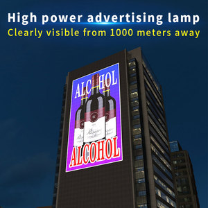 Logo mural Gobo <span class=keywords><strong>projecteur</strong></span> <span class=keywords><strong>extérieur</strong></span> étanche IP67 200W/300W/600W lampe de Projection haute puissance <span class=keywords><strong>LED</strong></span> personnalisée lumières publicitaires - Product Image 2