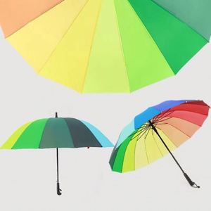 Wholesale of 16-Bone Classic Style Straight-Stem With Fingerprint Handle and Printed Advertising <b>Gift</b> Umbrella - Product Image 6