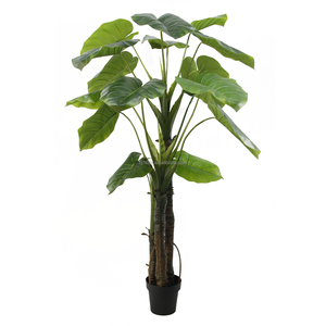 <span class=keywords><strong>Precio</strong></span> barato de fábrica, pequeña planta en maceta verde falsa, planta de Taro salvaje Artificial con <span class=keywords><strong>hojas</strong></span> grandes para decoración de escritorio de piso de casa interior - Product Image 6