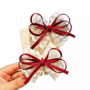 Hot Selling Exquisite Vintage Temperament Lace Bowknot Hairpin Popular Niche Design Women's Hairpins Wholesale Jewelry Trendy - Product Image 6