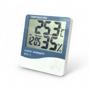HTC1 grande schermo digitale Indoor Max / Min temperatura ambiente termometro e igrometro con HTC-1 di visualizzazione del tempo - Product Image 2