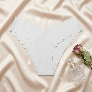 Culottes Femme Sans Couture Invisibles à Bord Ondulé, Taille Basse Unie, Respirantes pour le Quotidien et le Yoga – Vente en Gros - Product Image 3