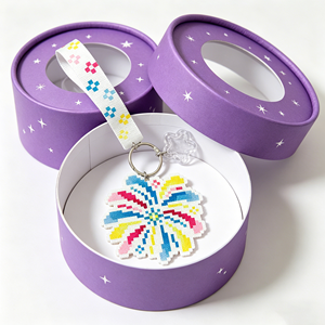 Boîte d'emballage personnalisée en carton pour porte-clés, idéale pour les porte-clés Perler Bead d'Halloween - Product Image 3