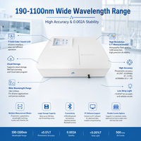 Spectrophotomètre UV-visible de haute qualité pour analyse en laboratoire, spectrophotomètre multiparamètres pour analyseur de qualité de l'eau
