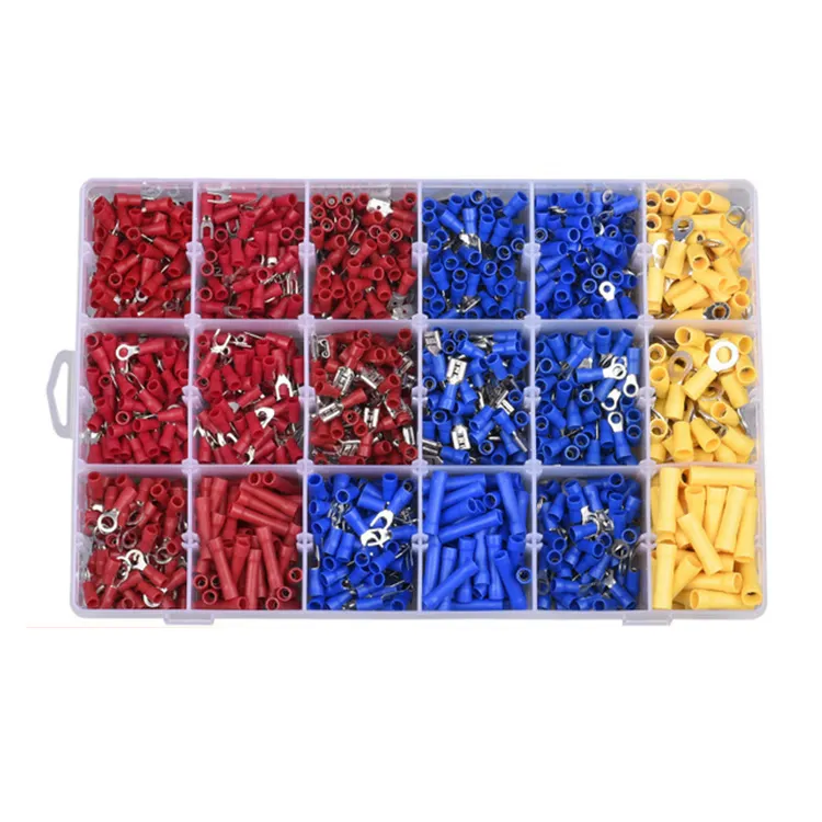 Good Quality Terminal Kit Spade Connector Assortment 1200pcs Insulated Splice Electrical Wire Crimp Terminal Assorted Kits