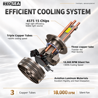 Nouvelle Arrivée Redsea R3Pro 240W 24000LM Ampoule de Phare LED pour Voiture 4575 CSP H1 H3 H7 H11 H13 880 9005 9006 9007 Ampoule de Phare LED H4