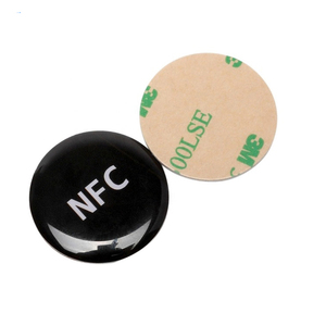 Không thấm nước RFID epoxy tag đồng xu 13.56MHz F08 RFID Vòng thẻ thông minh với chất kết dính trên trở lại NFC Tag có thể giặt tính năng - Product Image 1