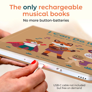 Livre musical interactif pour bébé avec bouton tactile rechargeable personnalisé, livre de sons d'animaux pour enfants, livres audio - Product Image 3