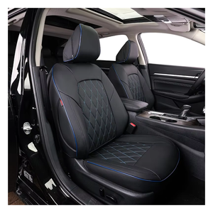 <span class=keywords><strong>Housse</strong></span> de siège de voiture personnalisée en cuir matelassé écologique de luxe EKR, noire, pour <span class=keywords><strong>Nissan</strong></span> Highlander/Sportage, toutes saisons - Product Image 1