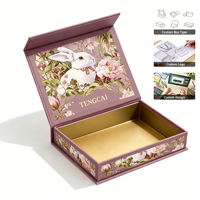 Boîte cadeau de luxe en carton rigide écologique et recyclable, très vendue, avec revêtement UV, fermeture magnétique, logo personnalisé et gaufrage pour l'expédition