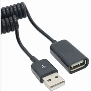 สายเคเบิลอะแดปเตอร์ USB 15 ซม. ประเภทมาตรฐานสำหรับคอมพิวเตอร์หัวเดียวสีดำและสีขาวพีวีซีไนลอน - Product Image 1