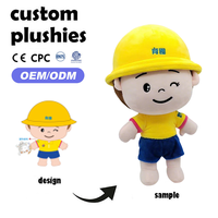 Poupées en peluche d'anime doux personnalisées Personnage d'image d'entreprise Poupée en peluche pour cadeau de marque