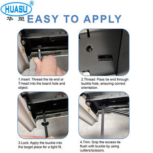 100 attaches de câble universelles en nylon pour voiture, clips de fermeture éclair automobiles - Product Image 2