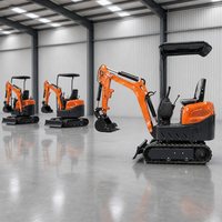 Livraison gratuite, mini-excavatrice de 1,2 tonne, moteur Kubota, excavatrice sur chenilles, petite excavatrice, CE EPA, directement de l'usine, garantie de 2 ans