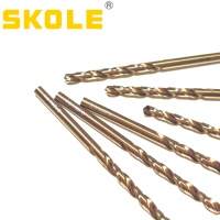Foret hélicoïdal droit SKOLE de haute qualité en HSS 4 mm M35 Cobalt avec revêtement Ti pour le perçage de la maçonnerie