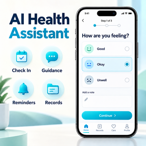 การพัฒนาแอปผู้ช่วยด้านสุขภาพดิจิทัล AI ขั้นสูงสำหรับ IOS และ Android พร้อมฟังก์ชันบันทึกอาการและคำแนะนำด้านสุขภาพโดย LionCreate - Product Image 2