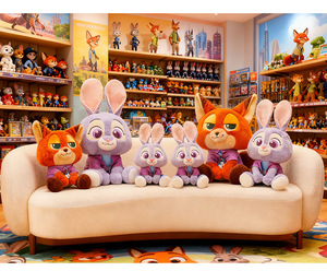 Muñeco de Peluche Popular de los Personajes de Dibujos Animados <span class=keywords><strong>Judy</strong></span> y Nick, Regalo de Cumpleaños para Novia, Muñeco de Peluche Grande, Lindo y Divertido - Product Image 1