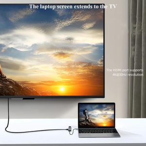 SYONG 5-in-1 <span class=keywords><strong>USB</strong></span>-<span class=keywords><strong>C</strong></span> in lega di alluminio Docking Station Hub OTG adattatore Splitter 4K per 1.4 porte 3.0 <span class=keywords><strong>USB</strong></span> 2 * tipo <span class=keywords><strong>C</strong></span> per Computer Stock - Product Image 5