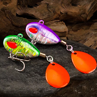 Appât de vibration VIB en métal rotatif 3.5g 6g 8g 11g 15g 21g Spinner naufrage cuillère broche manivelle paillettes appâts matériel de pêche
