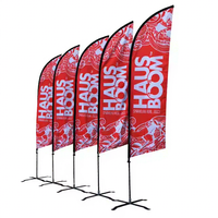 Drapeaux plume personnalisés en gros, forme goutte d'eau, pour événements extérieurs, salons professionnels, expositions, publicité