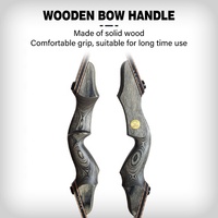 Arc Recurve de Chasse pour Sports de Plein Air, avec Poignée en Bois Démontable et Branches Laminées de 60 Pouces – Équipement de Chasseur