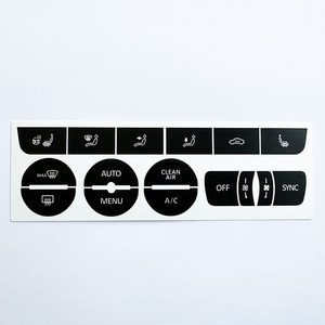 Volkswagen Tiguan Touran AC Console Button Repair Stickers Clean Air Maxac <b>Adhesive</b> <b>PVC</b> Interior Decals - Product Image 3