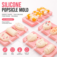 TOPIN SRP-D011 Moule à sucettes glacées et à crème glacée en silicone de qualité alimentaire personnalisé, réutilisable, DIY pour les enfants, friandises glacées maison