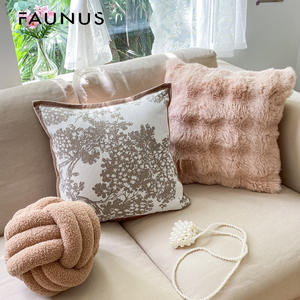 Nordique minimaliste lumière luxe <span class=keywords><strong>lapin</strong></span> ciseaux grille taie d'oreiller couverture en peluche <span class=keywords><strong>lapin</strong></span> cheveux luxe crème Style oreiller housse de coussin - Product Image 6