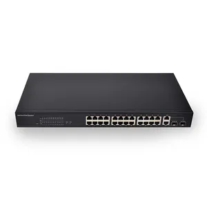 SDAPO WSP2624GSR 24 puertos 10/100Mbps + 2 Gigabit TP/SFP Combo Web inteligente interruptor de PoE