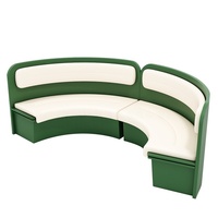 Mobilier pour restaurant Sofa demi-rond pour restaurant occidental Ensemble de table et chaises en bois massif style sud-est asiatique
