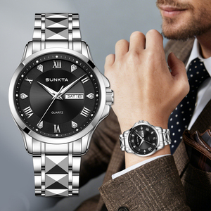 <span class=keywords><strong>Montres</strong></span> pour hommes LIGE ST6727, cadran de 40 mm, <span class=keywords><strong>montre</strong></span> analogique <span class=keywords><strong>à</strong></span> quartz en acier inoxydable pour hommes, date, semaine, étanche, <span class=keywords><strong>montre</strong></span>-bracelet classique + <span class=keywords><strong>boîte</strong></span> cadeau - Product Image 6