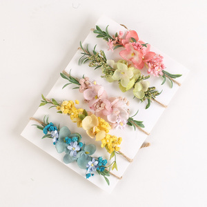 Bandeau floral bohème <span class=keywords><strong>pour</strong></span> séance <span class=keywords><strong>photo</strong></span> de bébé, <span class=keywords><strong>accessoire</strong></span> de photographie <span class=keywords><strong>pour</strong></span> nouveau-né, fait à la main, <span class=keywords><strong>pour</strong></span> séance <span class=keywords><strong>photo</strong></span> de bébé - Product Image 4