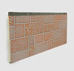 Painel de parede externo barato isolamento térmico, metal esculpido decorativo pu painel sanduíche