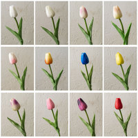 Fleurs artificielles en PU réalistes, tulipes, tiges au toucher réel, en vrac, pour la décoration de la maison, les mariages, les bureaux, les fêtes, les tables, les présentoirs, les vases