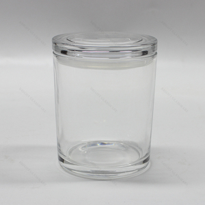 6 Oz 8 Oz <span class=keywords><strong>10</strong></span> Oz 12 Oz Rỗng Nến Tàu <span class=keywords><strong>Container</strong></span> Màu Đen Mờ Rõ Ràng Nến Thủy Tinh Lọ Với Thủy Tinh Nắp Để Làm Nến - Product Image 3